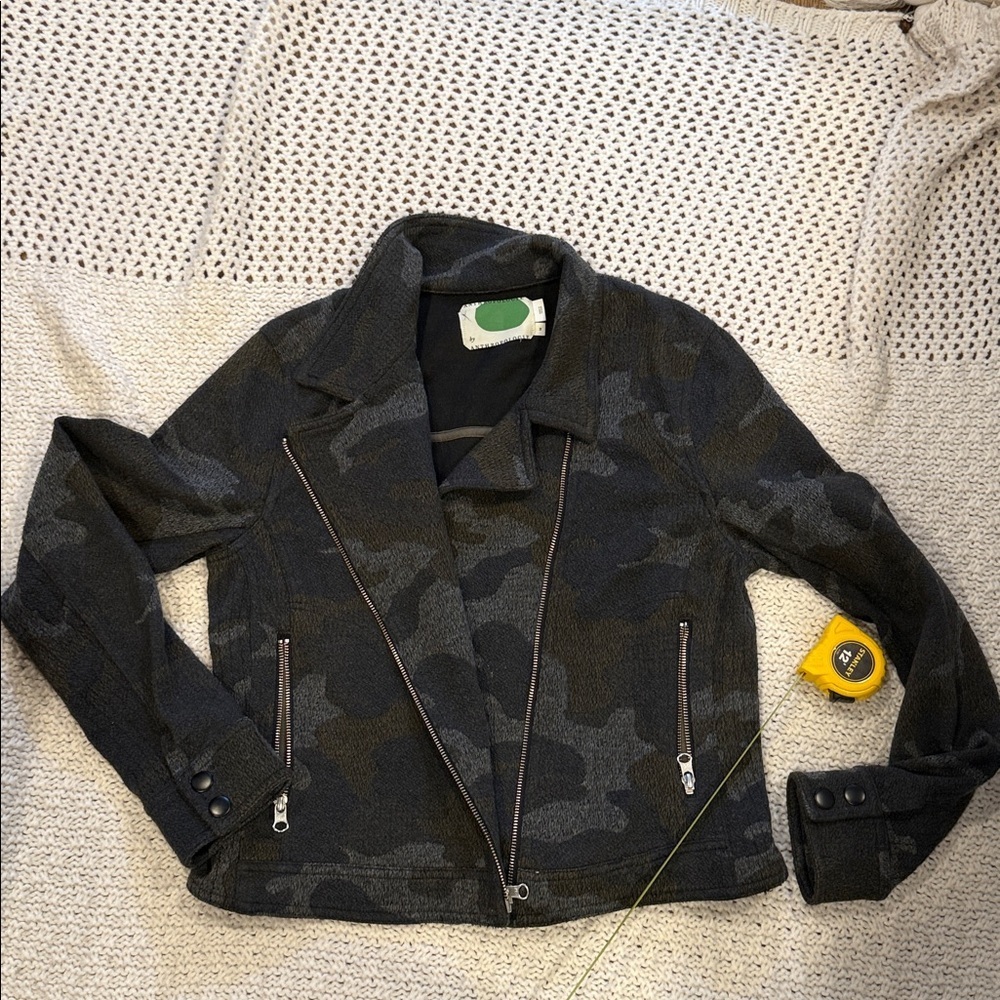 Anthropologie Camouflage Medium Women’s Textured Jacket - Picture 12 of 14